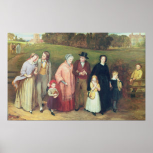 Söndagmorgon - gå från kyrkan, 1846 poster