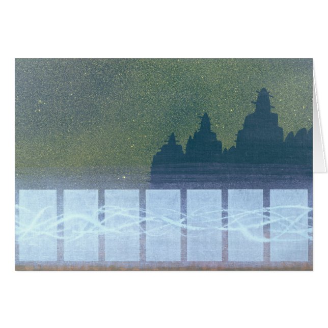Söndagnatt Djenne Mali Hälsningskort (Framsidan Horizontal)
