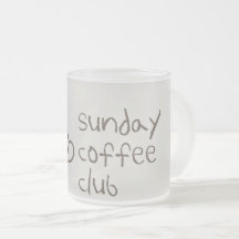 Söndags Coffee Club Mugg | Mysig Citat för Kaffeäl