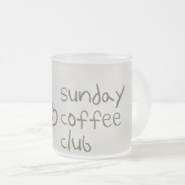 Söndags Coffee Club Mugg | Mysig Citat för Kaffeäl