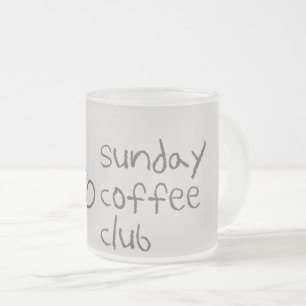Söndags Coffee Club Mugg   Mysig Citat för Kaffeäl