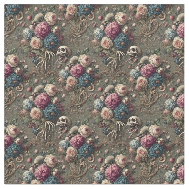 Söndag's Cynic - Gothic Victorian Dense Tile Tyg (Närbild)