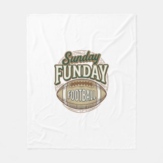 Söndags Funday Fotboll Vintage T-Shirt Design_1 Fleecefilt