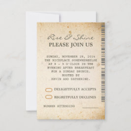 Söndagsbrunch Ytterligare bröllops-svarskort Inbjudningar