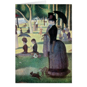 Söndagseftermiddag på ön La Grande Jatte av Seurat Hälsningskort