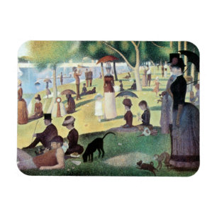 Söndagseftermiddag på ön La Grande Jatte av Seurat Magnet