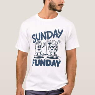 Söndagsgolf Roligt Golfande Golfare Retro T Shirt