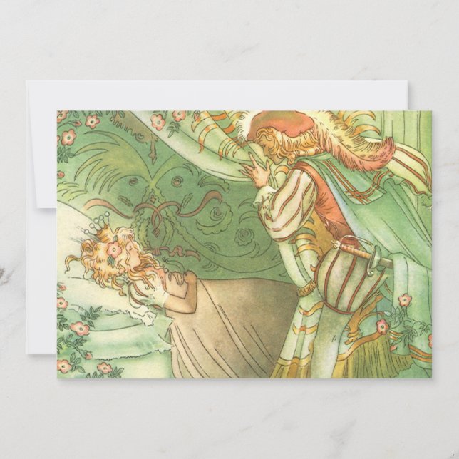 Söndagsprinsessan, gammaldags saga inbjudningar (Framsida)