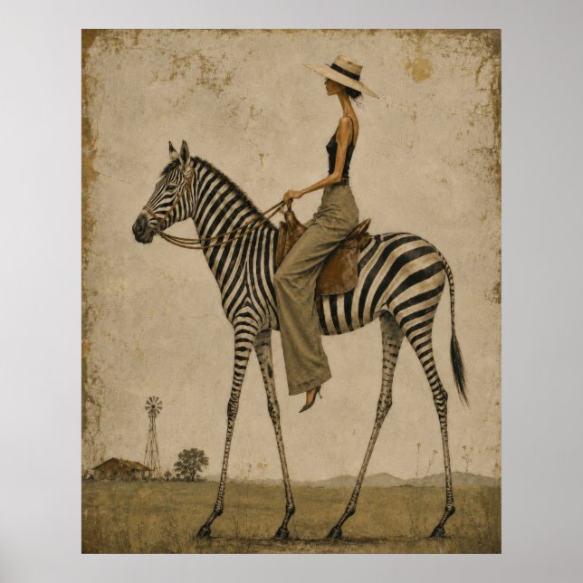 Söndagspromenad på en zebra poster (Framsidan)