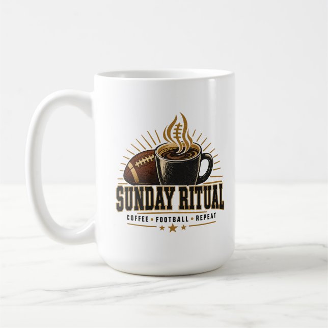 Söndagsritual Kaffe och fotbollsmugg Kaffemugg (Vänster)