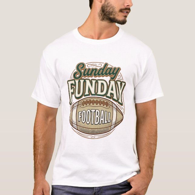 Söndagsrolig fotboll Vintage T-Shirt Design_1 (Framsida)