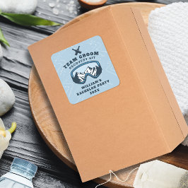 Söndagsskador efter möhippa och skidtur fyrkantigt klistermärke