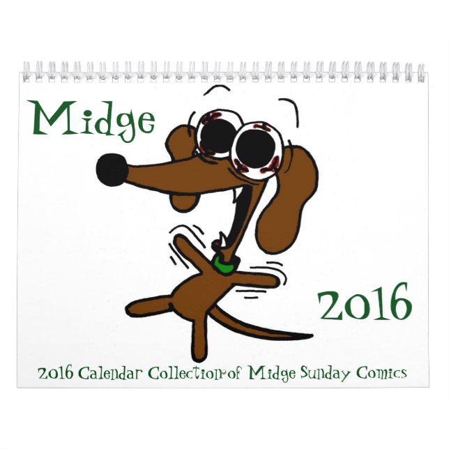 Söndagtecknad för Midge 2016 "kalender Kalender (Omslag)