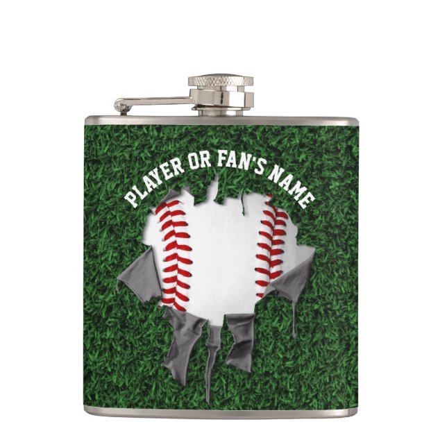 Sönder baseball-hip flask fickplunta (Framsidan)