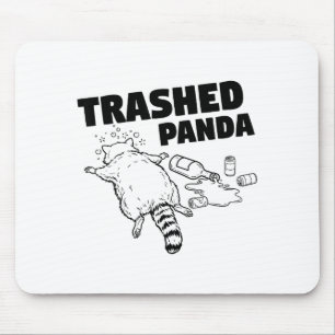 Sönder Panda Rolig Berusad Tvättbjörn _1 Musmatta