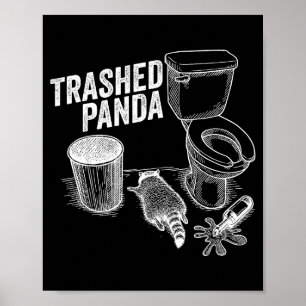 Sönder Panda Rolrig Berusad Tvättbjörn Poster