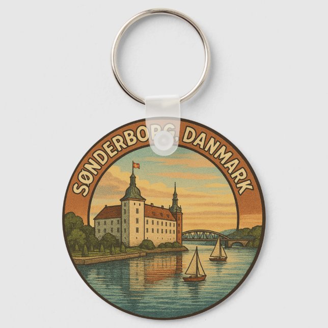 Sønderborg Danmark Slott Nyckelring (Framsida)