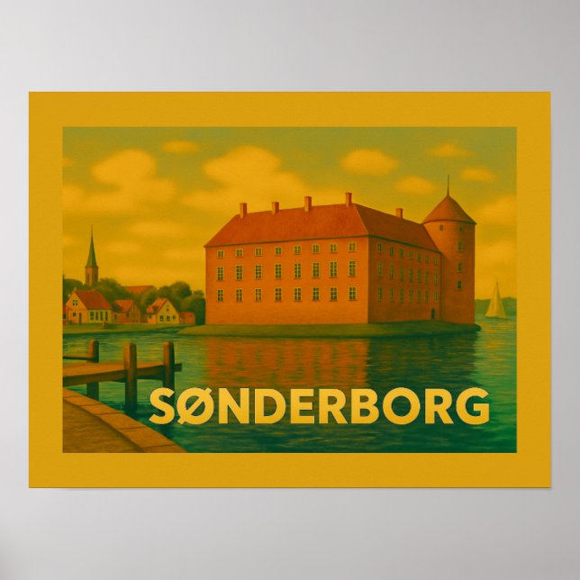 Sønderborg Danmark Slott Poster (Framsidan)