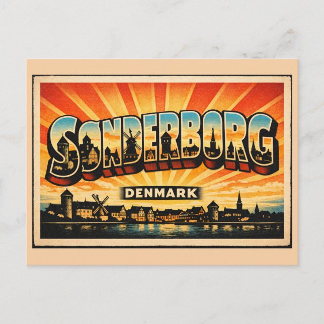 Sønderborg Danmark Slott Vykort (Framsida)