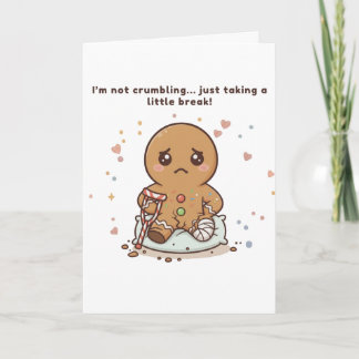 Sönderfallande, söt Puchi-gingerbröd get well-kort Kort