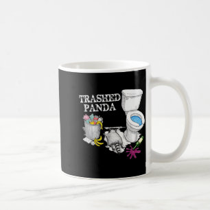 Sönderklädd Panda Berusad Tvättbjörn Festdjur Meme Kaffemugg