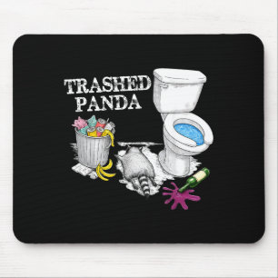 Sönderklädd Panda Berusad Tvättbjörn Party Djur Me Musmatta