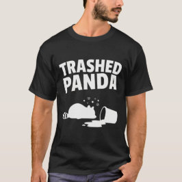 Sönderklädde Panda Rolig Berusad Tvättbjörn T Shirt