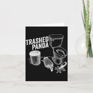 Sönderpänd Pandy Rolig Berusad Tvättbjörn  Kort