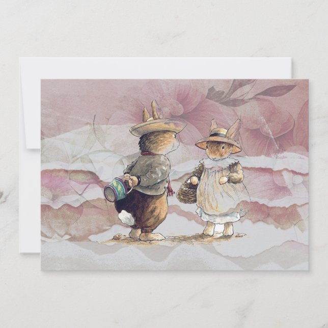 sönderrevet papper peter kanin inbjudningar (Framsida)