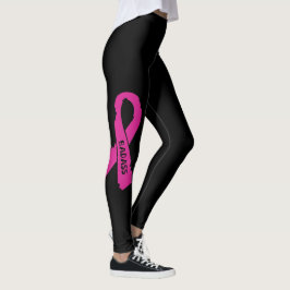 Sönderriven band… bröstcancer för Badass/ Leggings