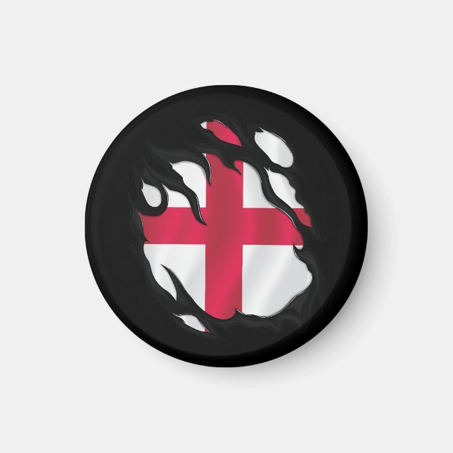 Sönderriven englandsflagga magnet (Framsidan)