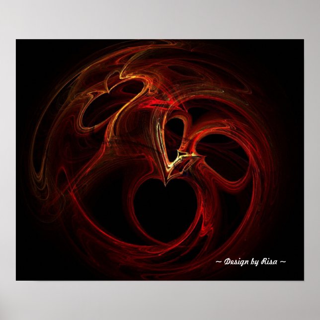 Sönderriven hjärtaFractal Poster (Framsidan)