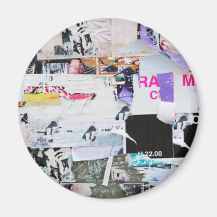 Sönderrivet papper för grafittiväggBanksy stil Magnet