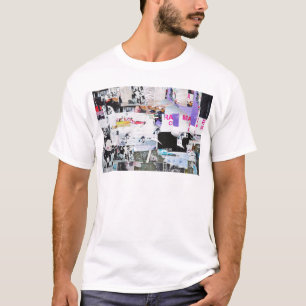 Sönderrivet papper för grafittiväggBanksy stil T Shirt