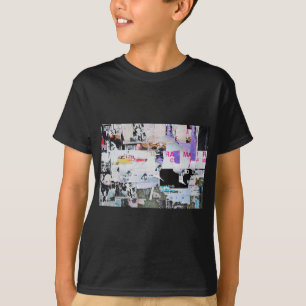 Sönderrivet papper för grafittiväggBanksy stil T Shirt