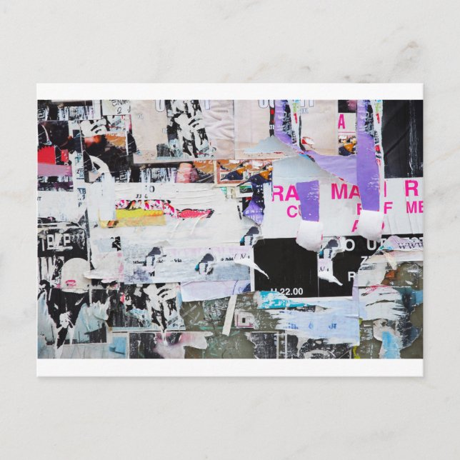 Sönderrivet papper för grafittiväggBanksy stil Vykort (Framsida)