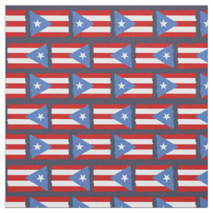 Sönderrivna kanter: Puerto Rico flagga Tyg