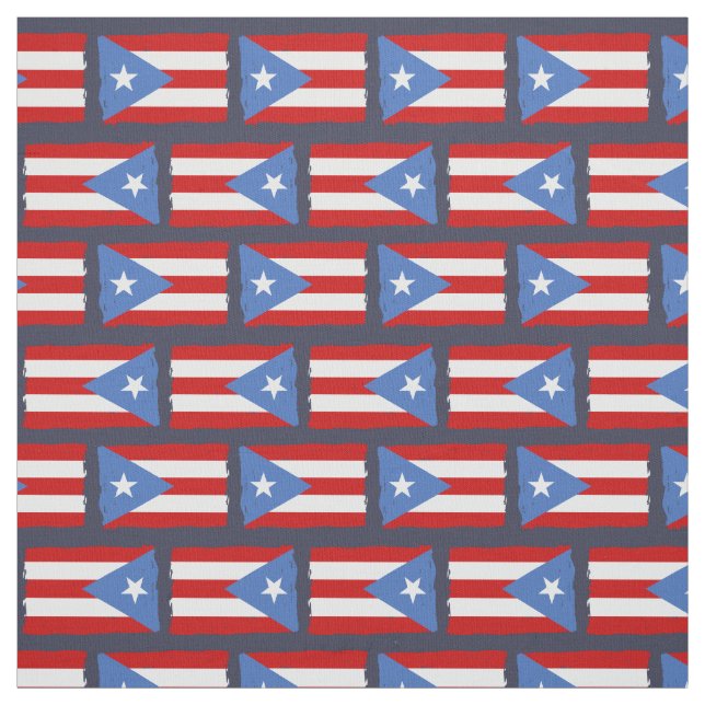 Sönderrivna kanter: Puerto Rico flagga Tyg (Provkarta)