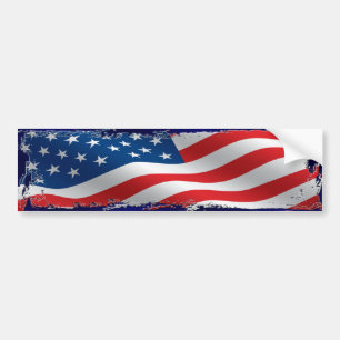 Söndersliten amerikanska flagganbildekal bildekal