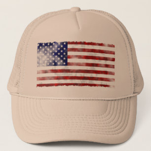 Söndersliten vintageamerikanska flaggan keps