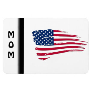Söndertrasad amerikansk flagga magnet