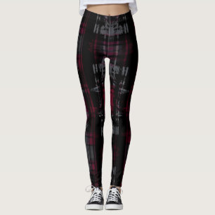 Söndertrasad gotisk mörk grötig grunge karor Mönst Leggings