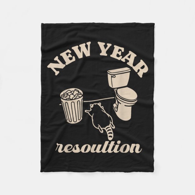 Söndertrasad Panda Nyårsresolution Rollig Berusad  Fleecefilt (Framsidan)