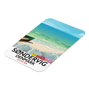 Søndervig Danmark strand reseskylt Magnet