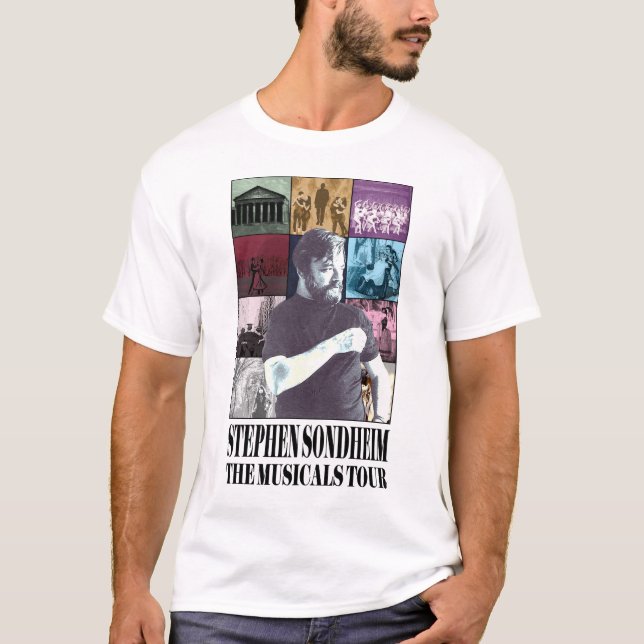 Sondheim Musicals Tour - Eras Tour Parody Merch T Shirt (Framsida)