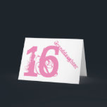 Sondotter, 16th födelsedag, vit och pink. kort<br><div class="desc">En vitbakgrund som coolt presenterar rosa text,  på denna 16th födelsedaghälsning för några sondotter. Mitt roligt varar besvärad hälsningar.</div>