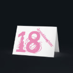 Sondotter, 18th födelsedag, vit och pink. kort<br><div class="desc">En vitbakgrund som coolt presenterar rosa text,  på denna 18th födelsedaghälsning för några sondotter. Mitt roligt varar besvärad hälsningar.</div>