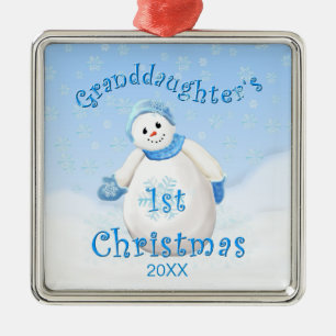 Sondotter 1st prydnad för julsnögubbe julgransprydnad metall
