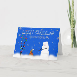 Sondotter-Jul-Humor för Marshmallow (snögubbe) Helgkort