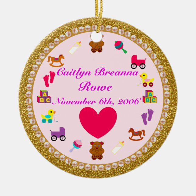 Sondotter prydnad för personligjul julgransprydnad keramik (Framsidan)